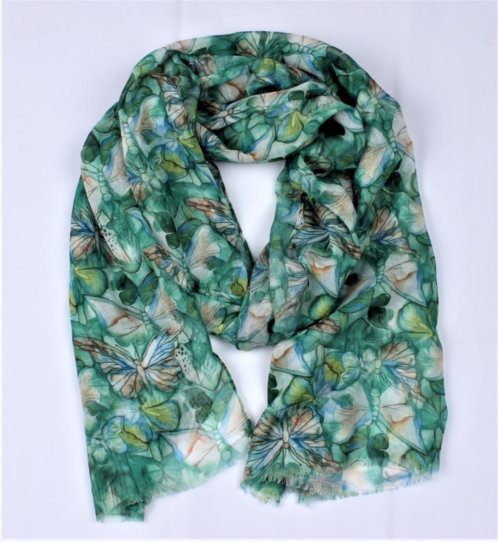 Alice & Lily printed scarf green Style : SC/4920/GRN image 0